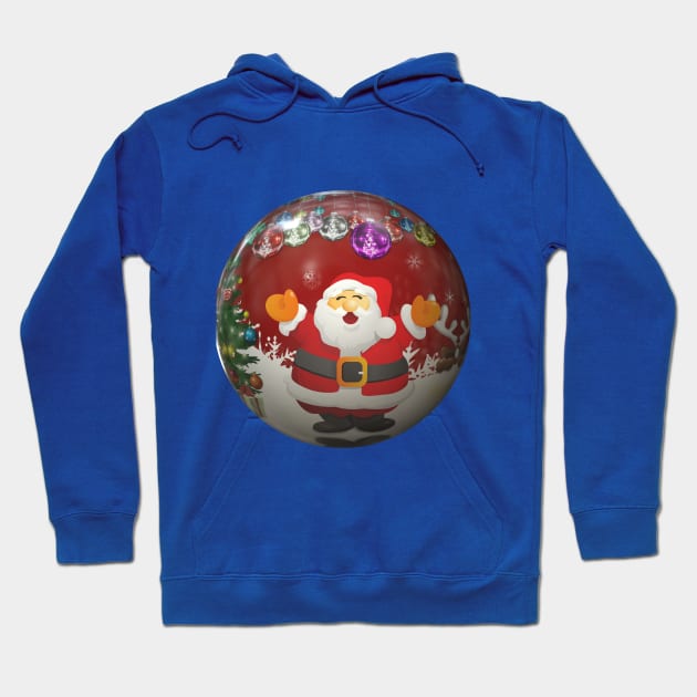 Merry Christmas Santa On Tree Decoration Hoodie by holidaystore